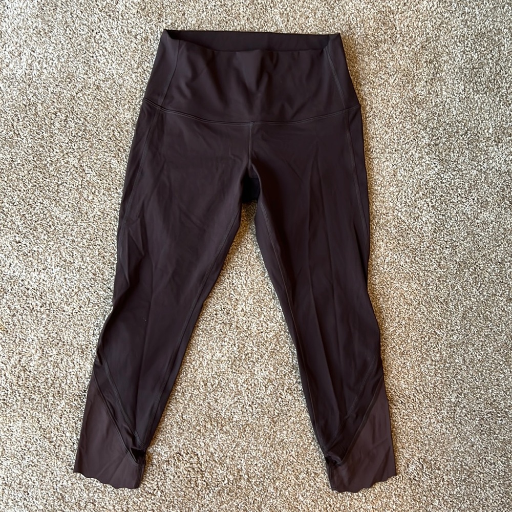 Lululemon Wunder Under Scalloped Hem High Rise Crop *luxtreme, French Press, 10